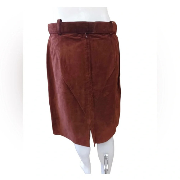 Seperate  Scene 2 Piece 100% Leather Skirt Size 14 Vest Size Large - Picture 5 of 15